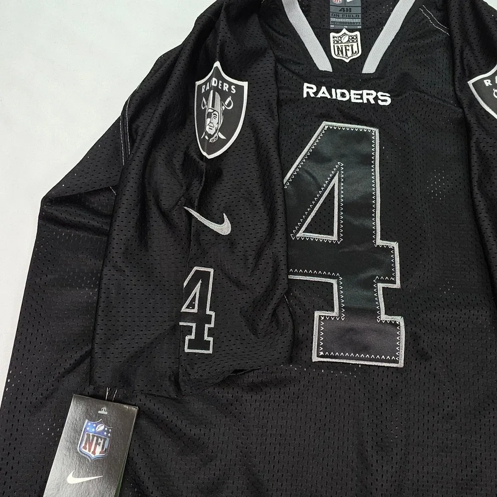Nike Derek Carr Raiders NFL On Field Jersey Black Stitched‎ Mens Size 48 New